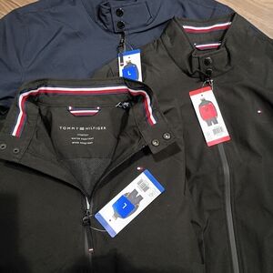 Tommy Hilfiger Men's Black and Navy Windbreakers